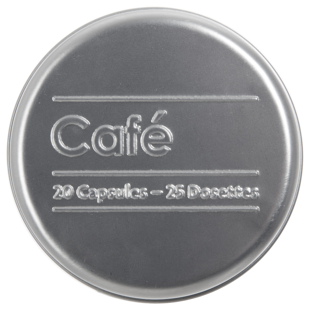 Lata para c&aacute;psulas de caf&eacute; em metal
