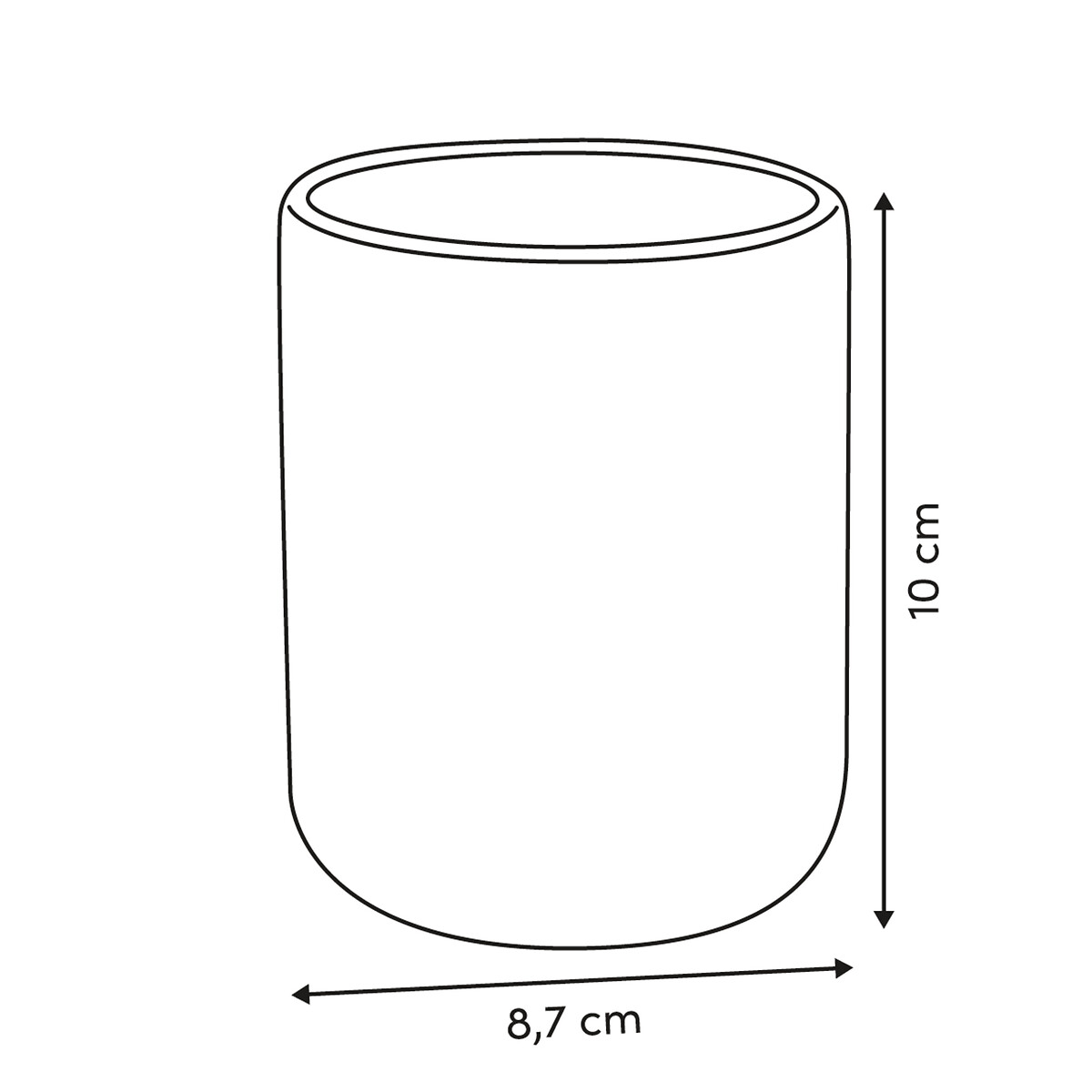 Copo wc STRIO rosa D8,7x10cm