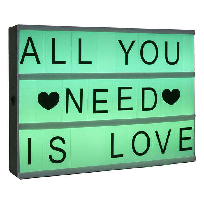 Moldura luminosa colorida com mensagem