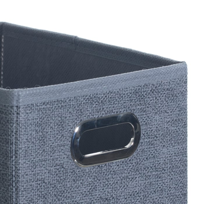 Caixa de arrumação cinza escuro 15x31cm
