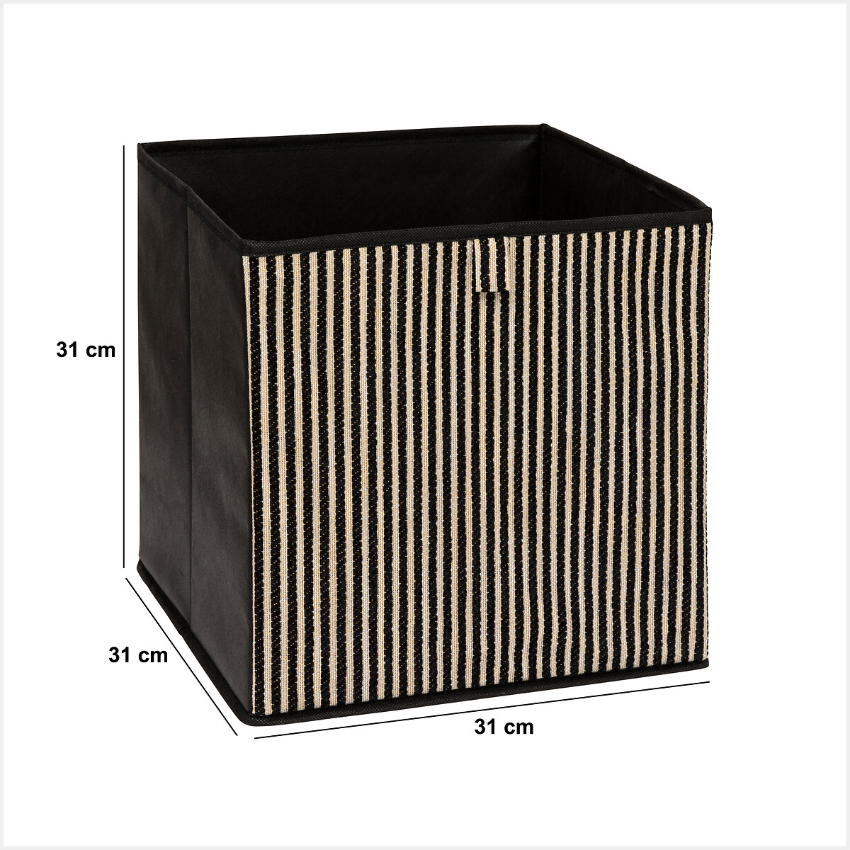 Caixa de arruma&ccedil;&atilde;o COTTY preto 31x31cm