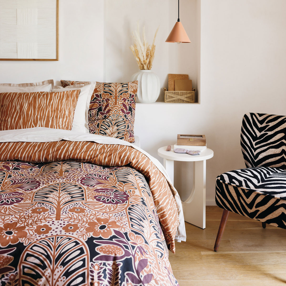 Mesa de apoio BLOOM branca em mdf 40cm