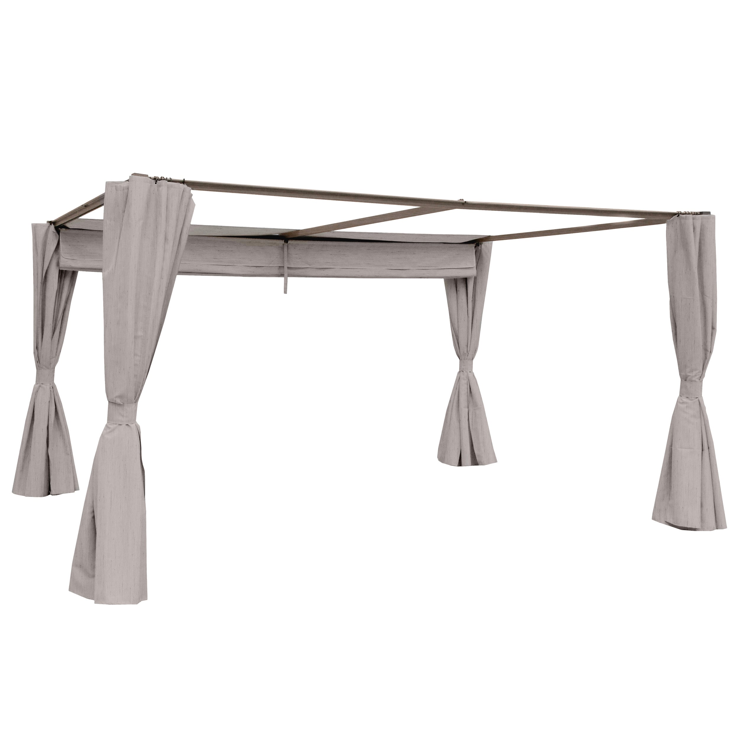 Cortinas p&eacute;rgola palmeira noisette