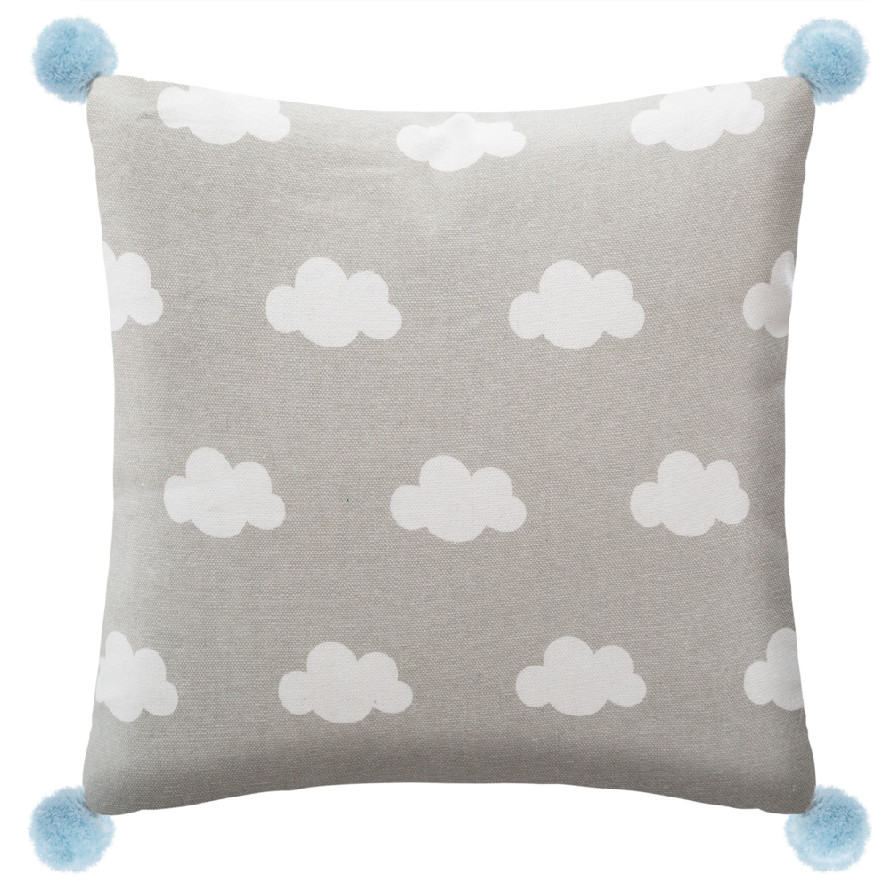 ALMOFADA NUVENS C/ 4 POMPONS