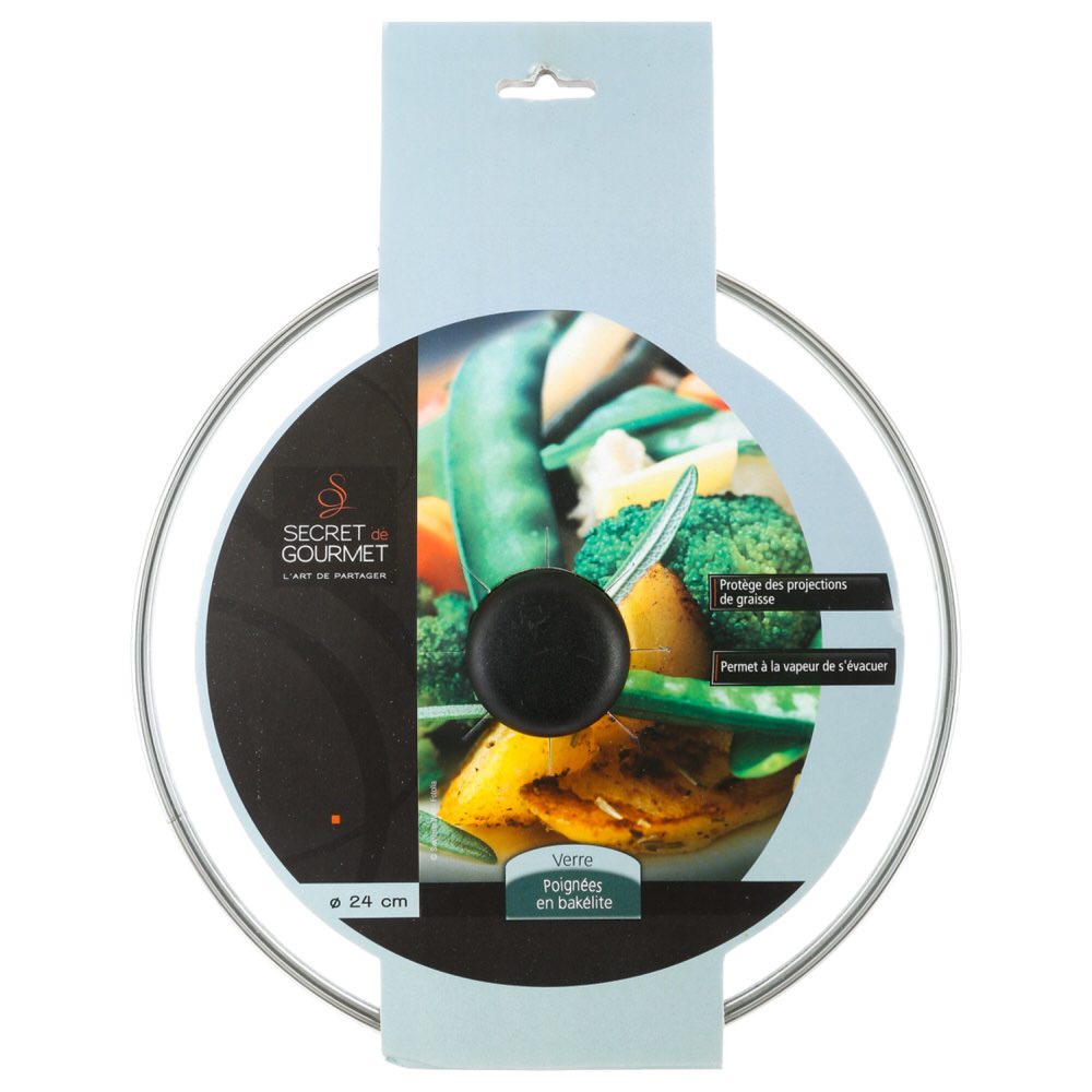 Tampa em vidro para ca&ccedil;arola 24cm