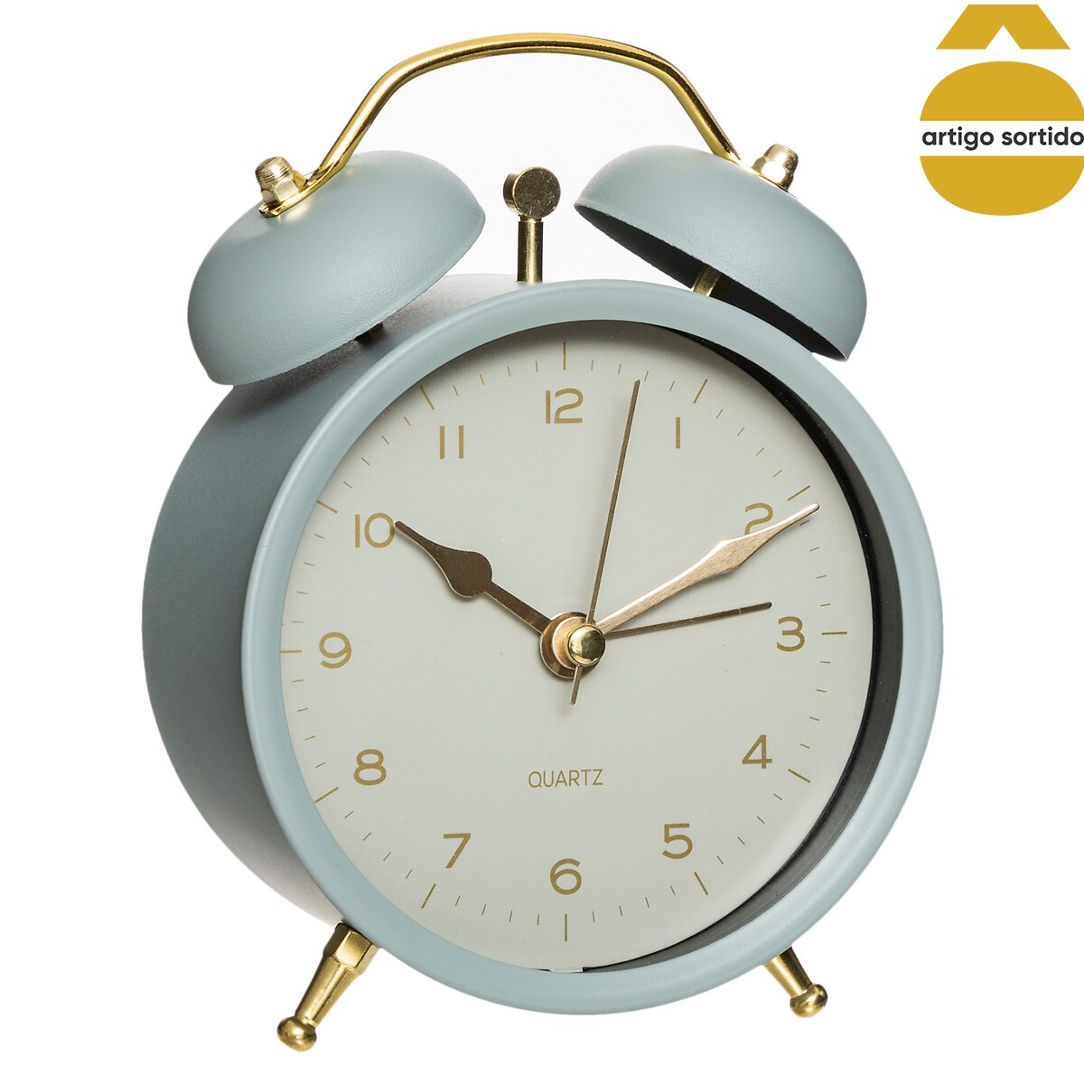 Rel&oacute;gio despertador em metal