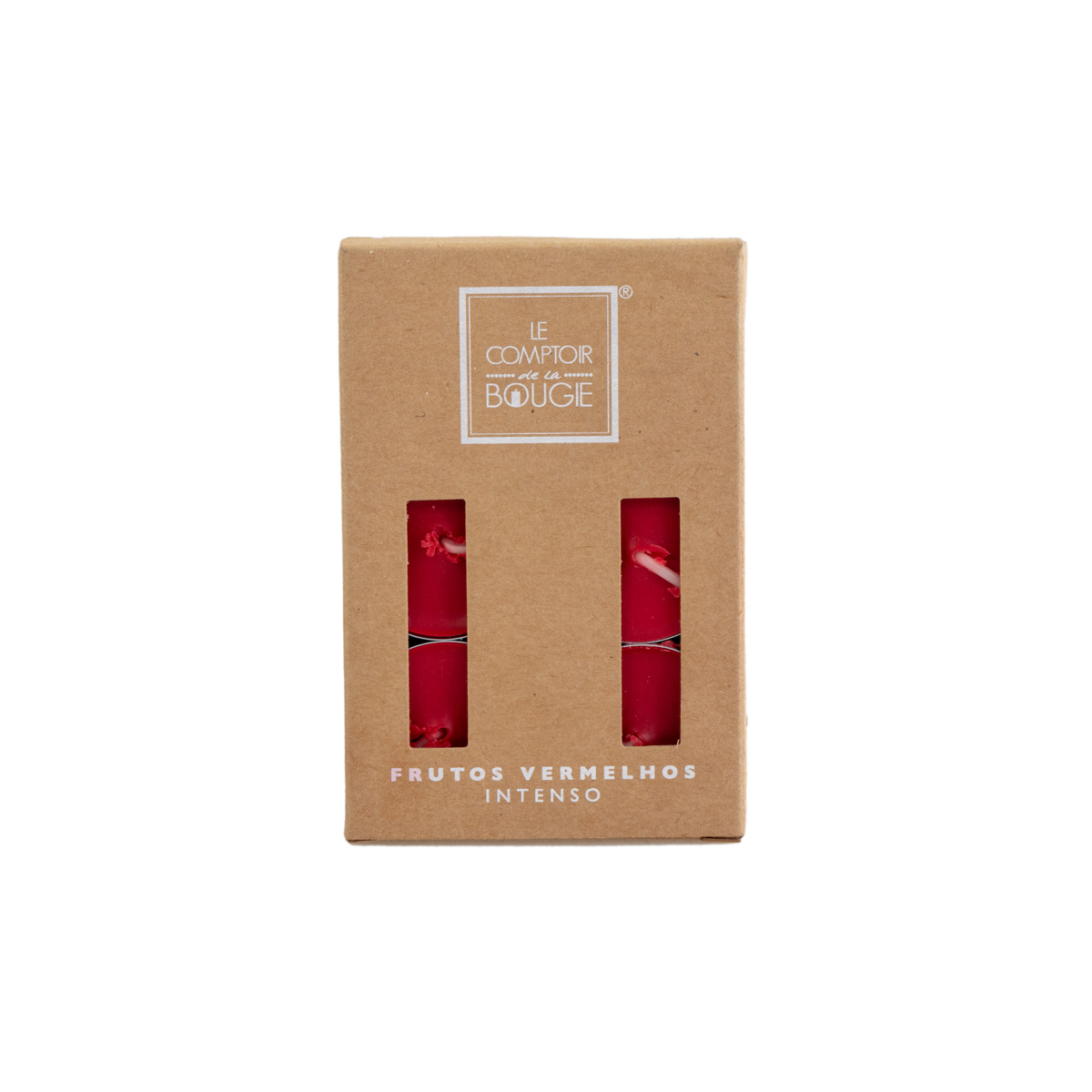 Conjunto de 6 tealights perfumadas de frutos vermelhos