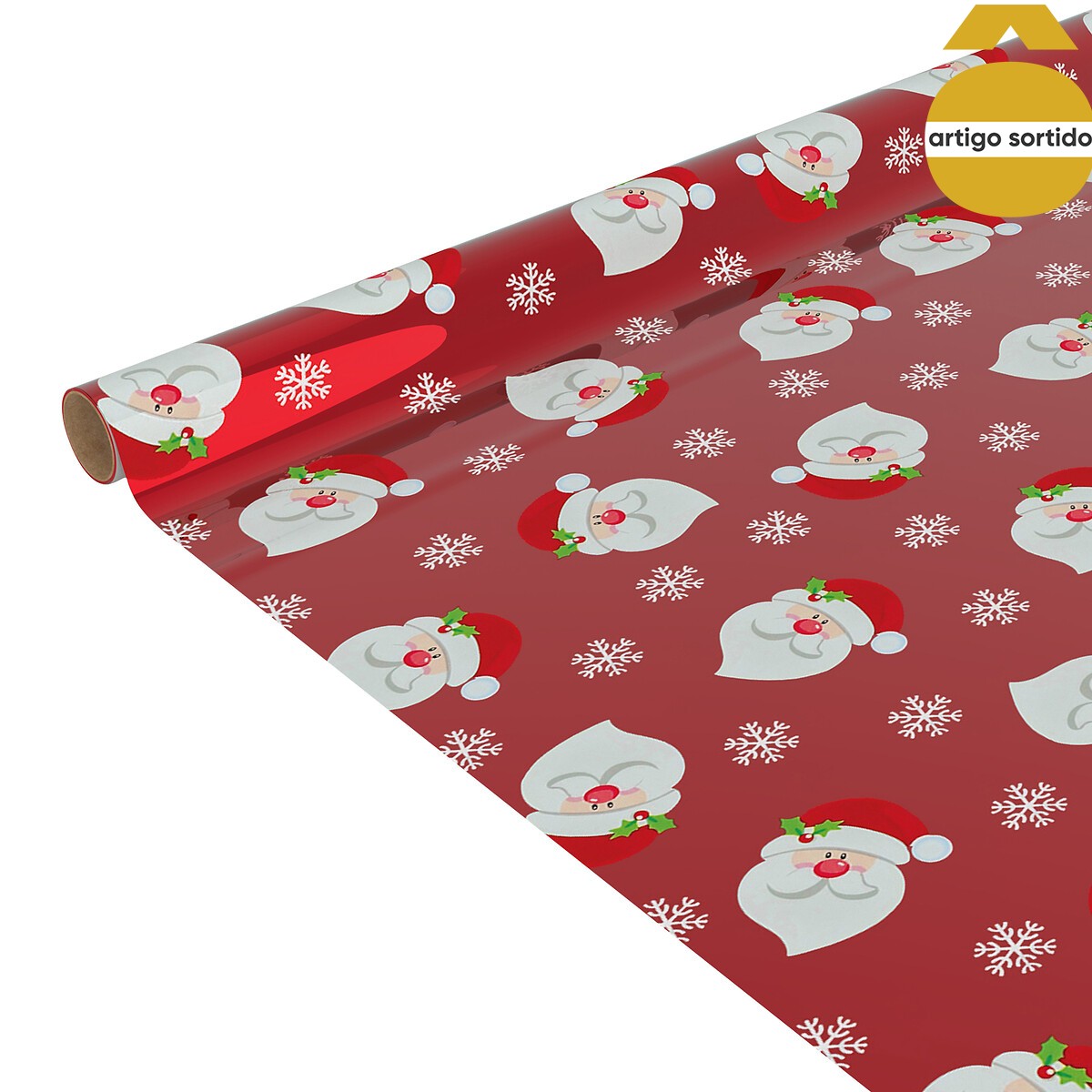 Rolo de papel de embrulho efeito metalizado 200cm