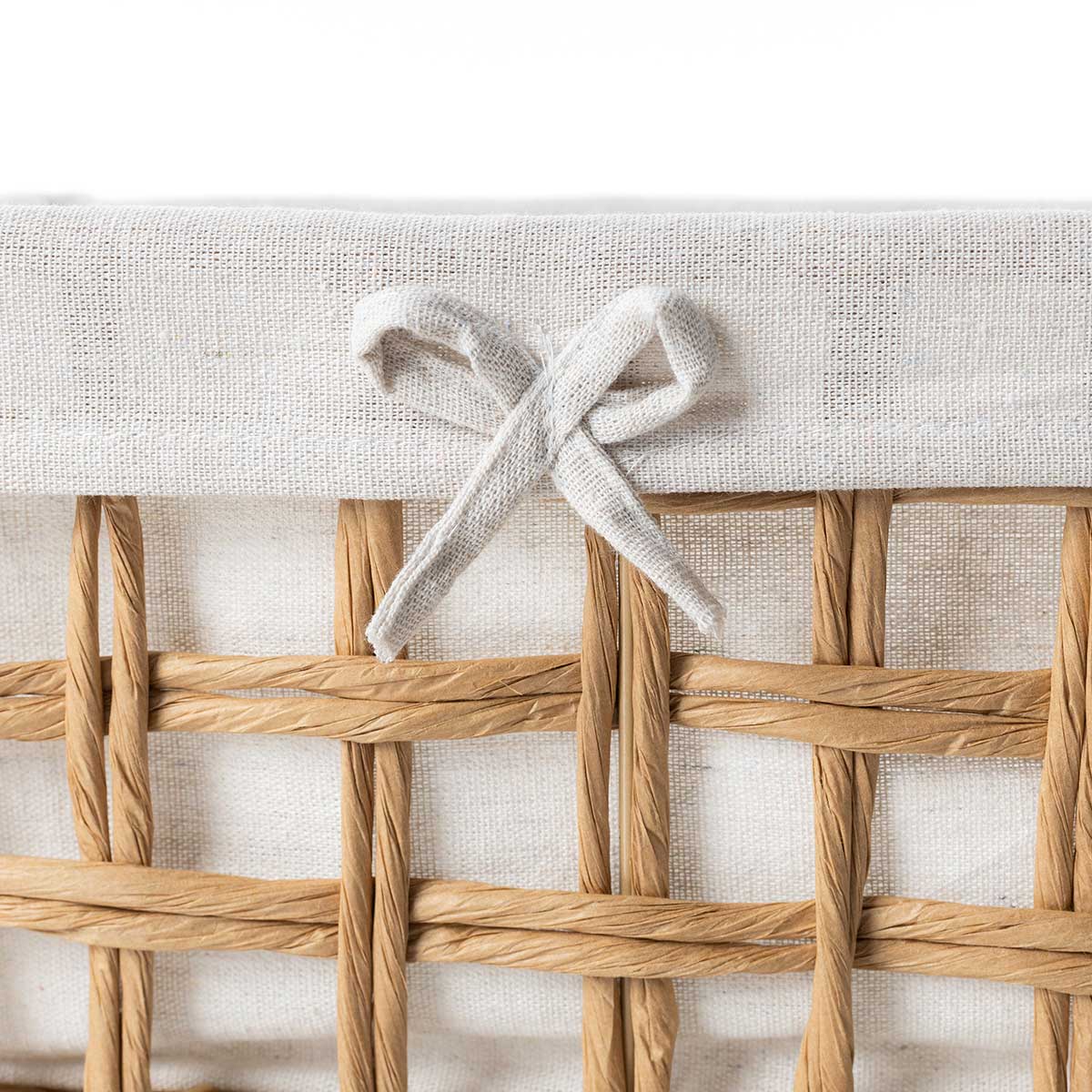 Cesto wc natural e linho 28x35cm