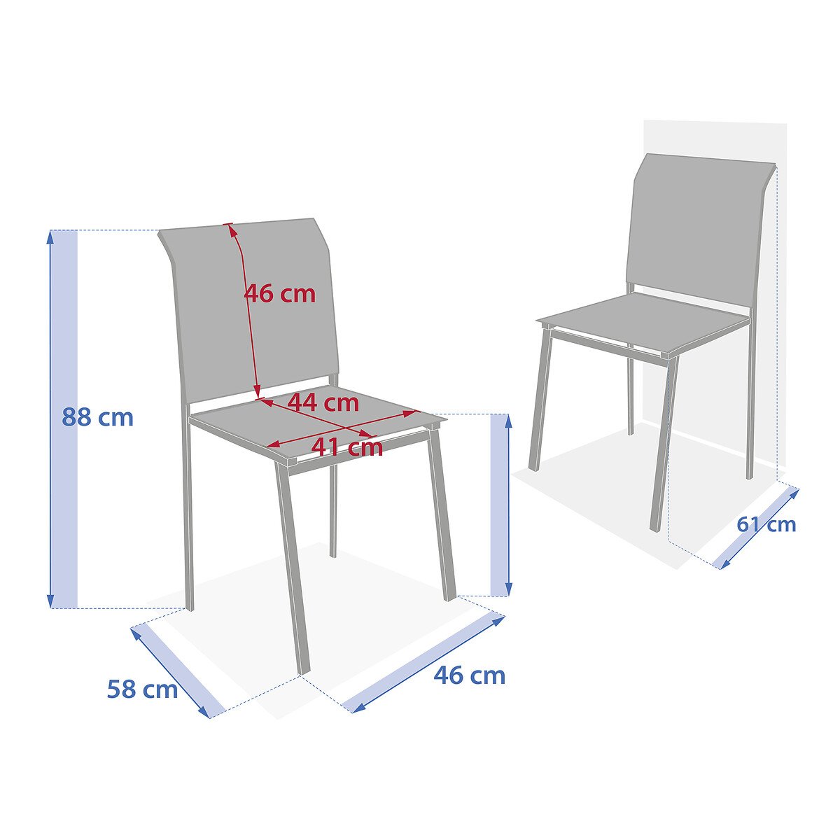 Cadeira empilhável ESSENTIA em alumínio
