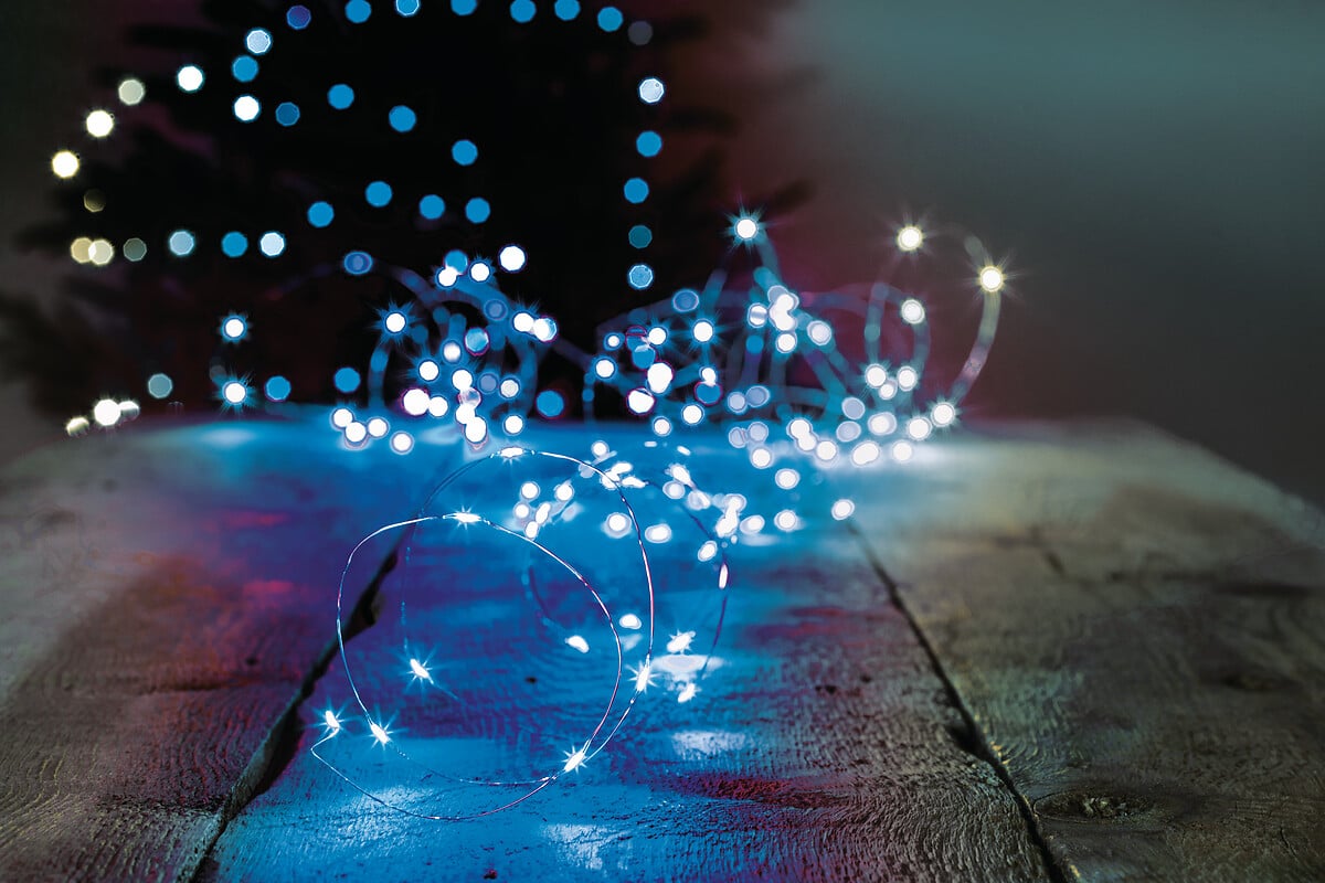 S&eacute;rie luminosa de natal azul fixo 40 leds 3,9m