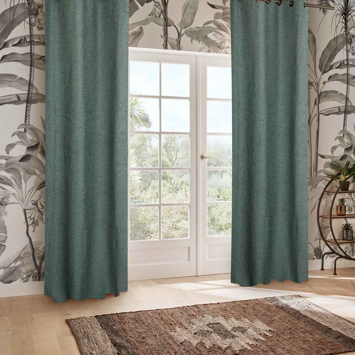 Cortina MAILLE WILD verde 140x260cm