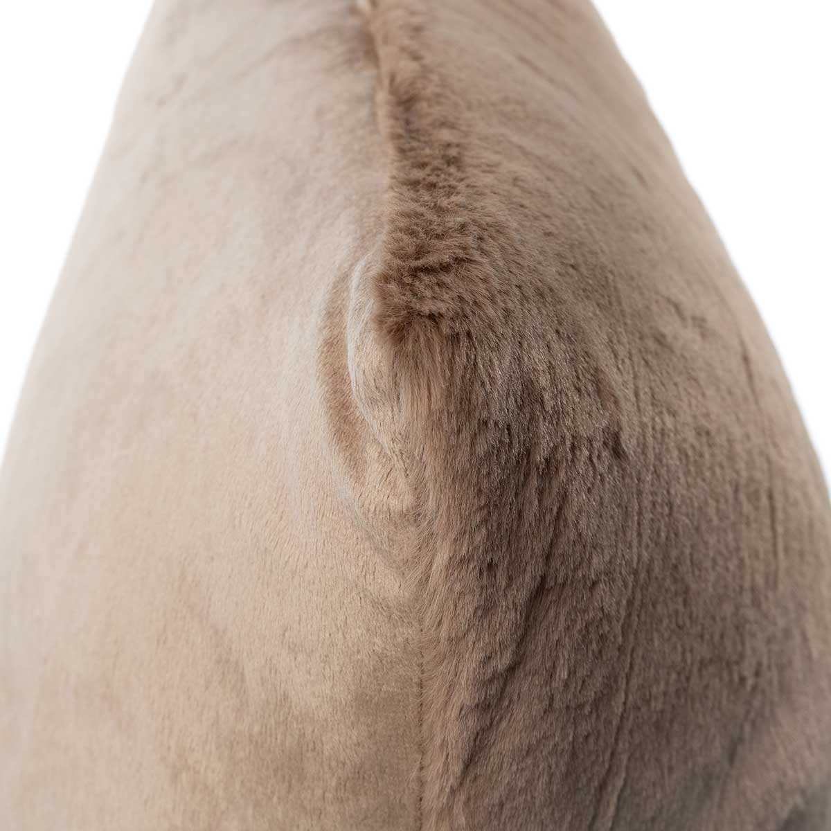 Almofada castanha com pelo 60x60cm