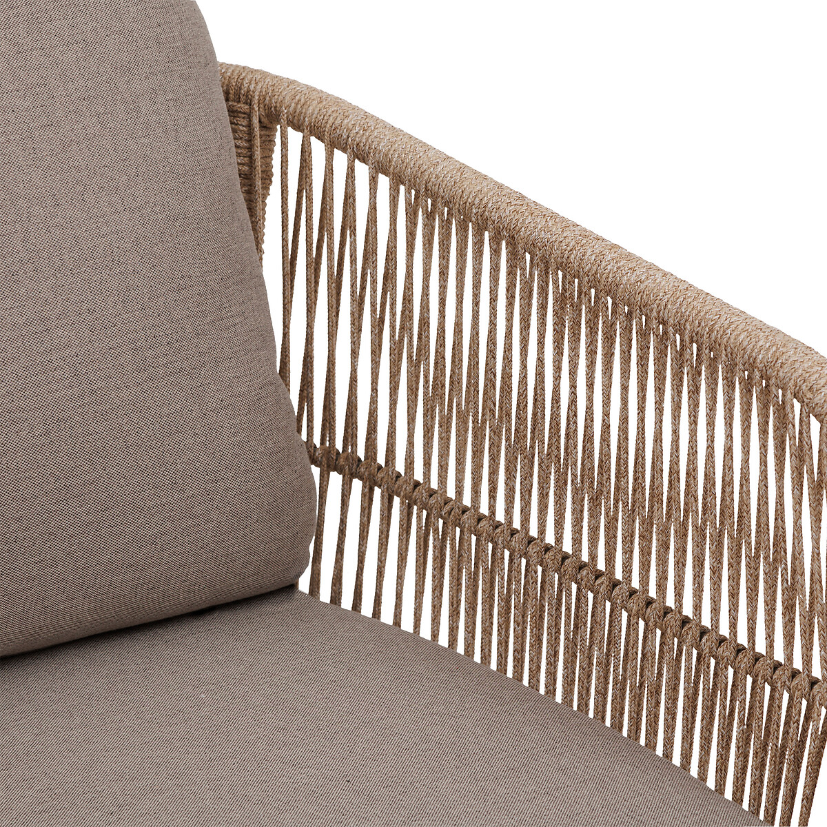 Sofá DEONA madeira acácia taupe 2 lugares