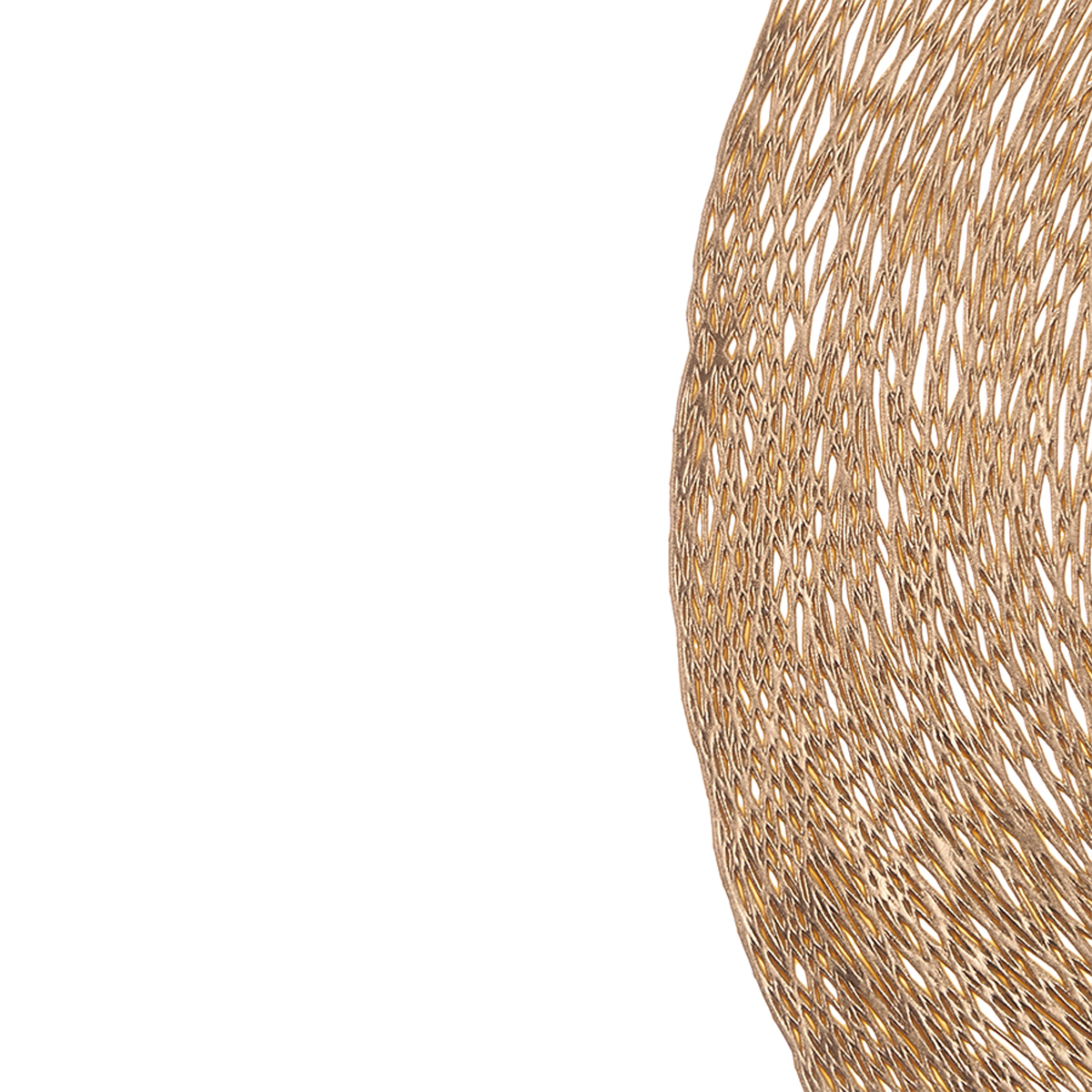 Individual de mesa redondo dourado 38cm