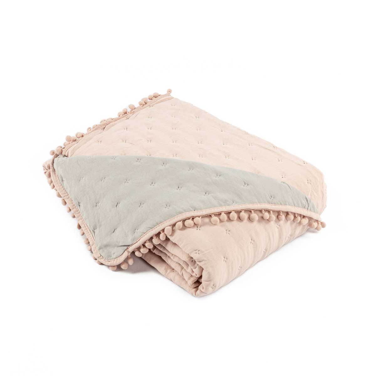 Edredão BEAR rosa e cinza  reversível 140x220cm,  Edredão BEAR rosa e cinza  reversível 140x220cm