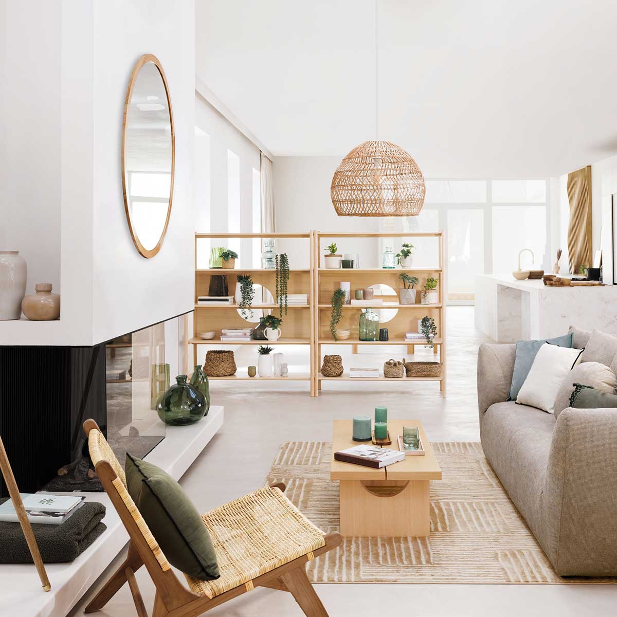 Almofada DOLCE RIVIERA marfim bordada 45x45cm