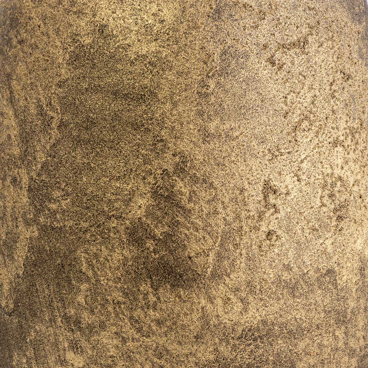 Jarra de cer&acirc;mica rustic SAND dourada 25cm