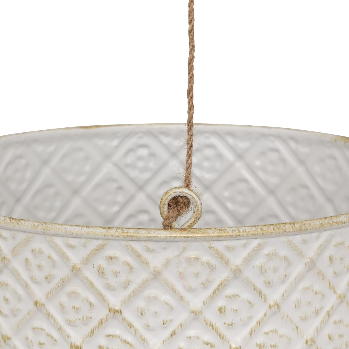 Vaso suspenso TINO em metal branco 36cm