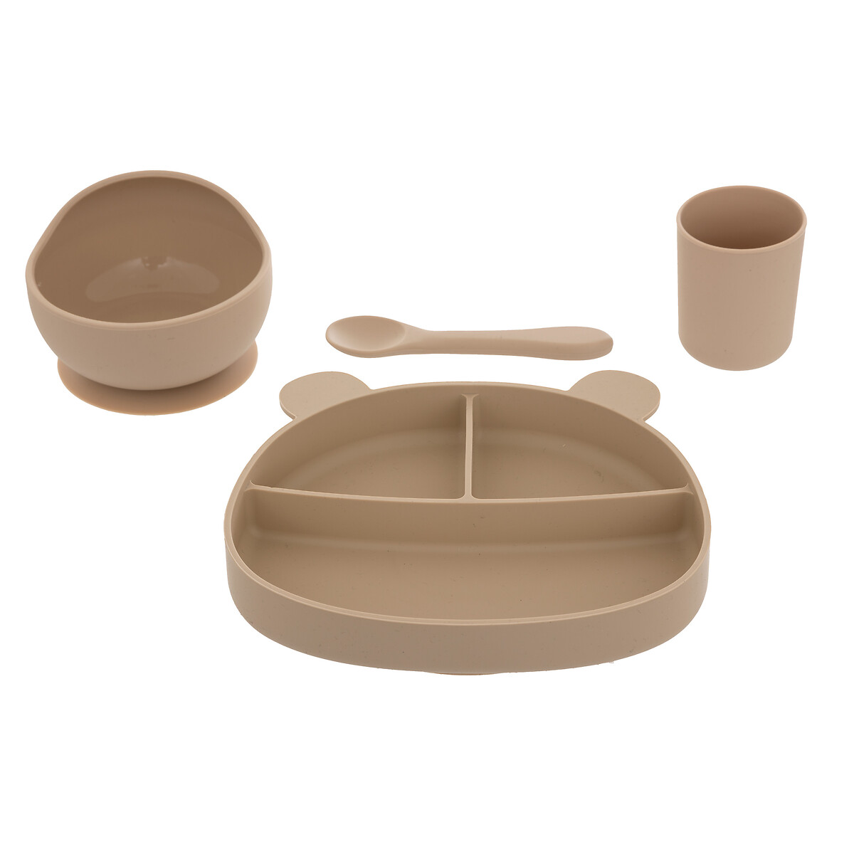 Conjunto 4 pe&ccedil;as de refei&ccedil;&atilde;o YUM bege