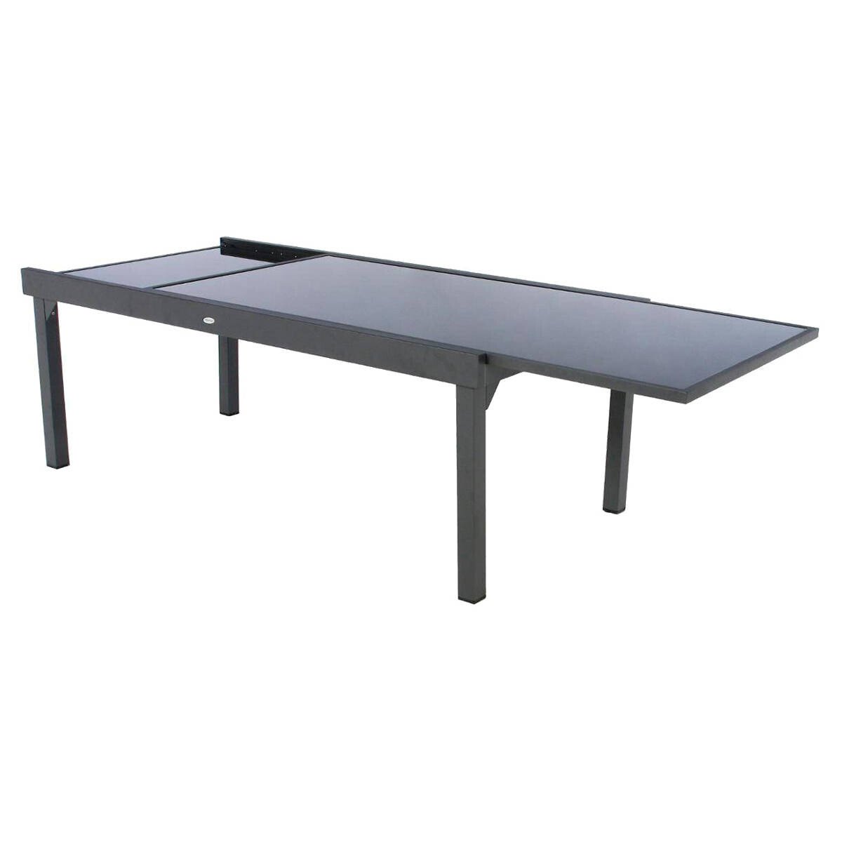 Mesa extens&iacute;vel PIAZZA cinza graphite 200-320cm