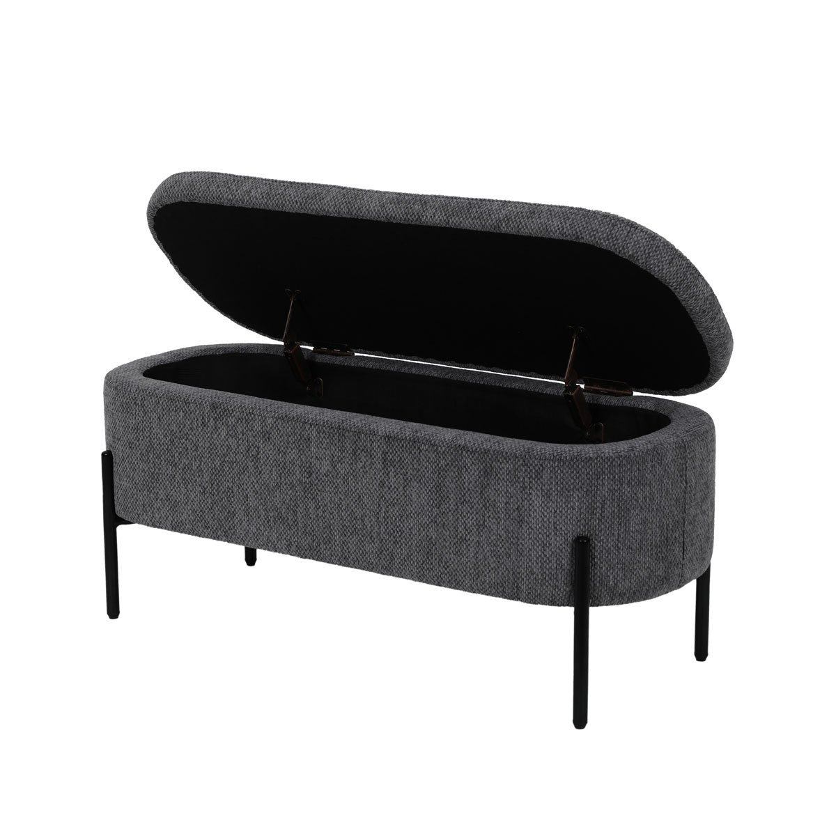 Banqueta dupla PIENZA cinza com arruma&ccedil;&atilde;o