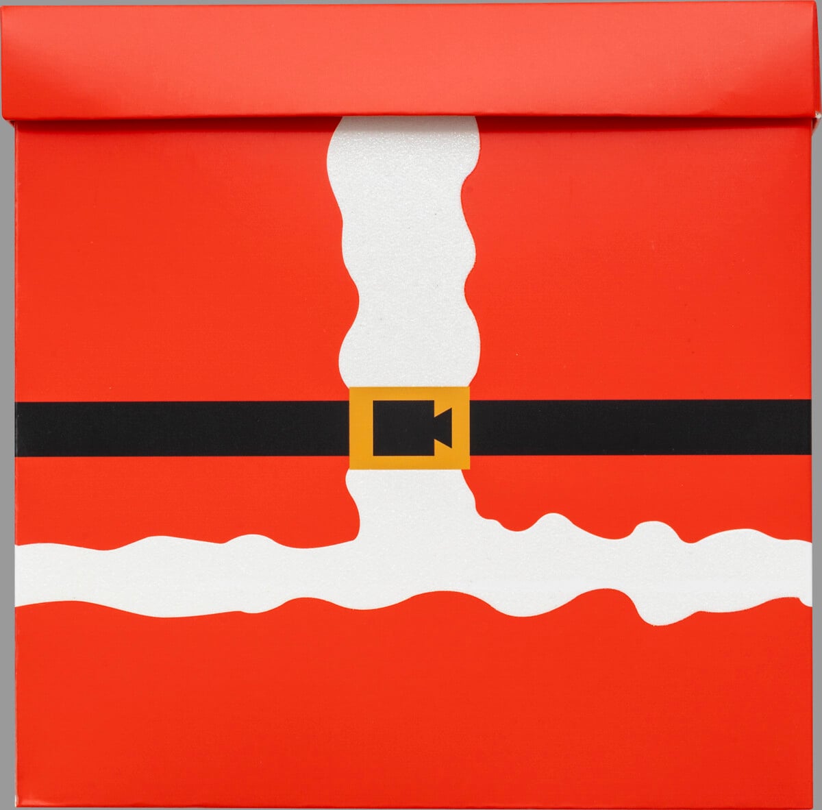 Caixa de oferta cinto de pai natal 20x20cm