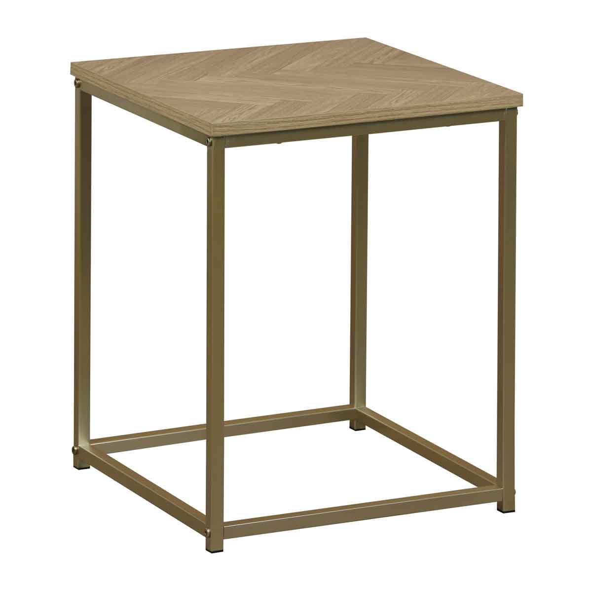 Mesa de apoio CHEVRON bege em mdf,  Mesa de apoio CHEVRON bege em mdf