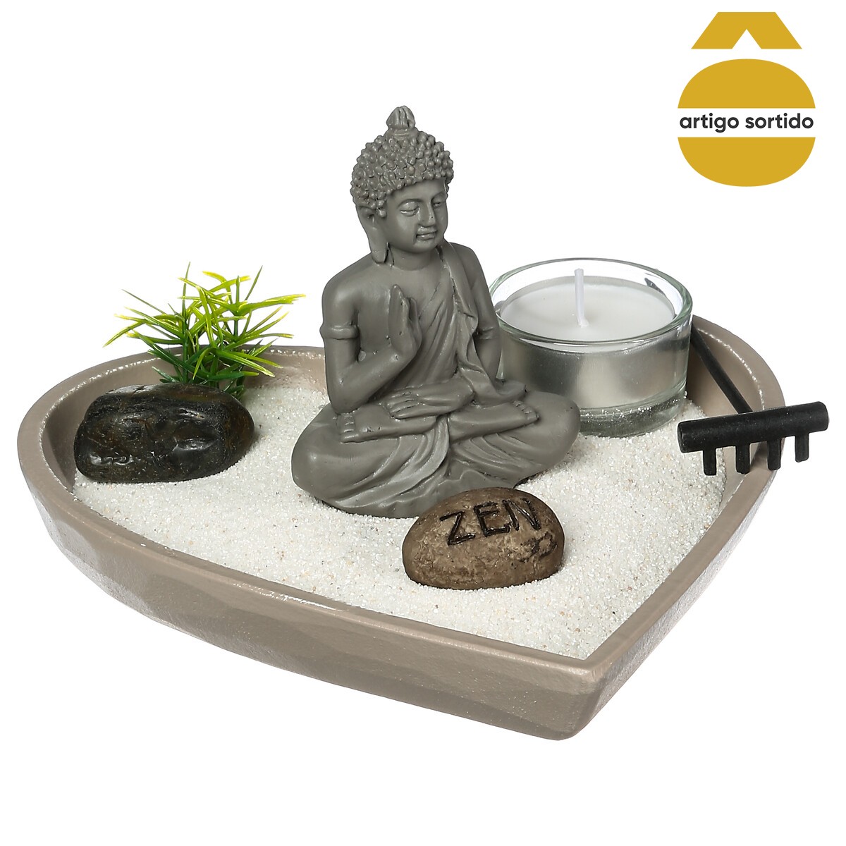 Jardim ZEN decorativo em cora&ccedil;&atilde;o