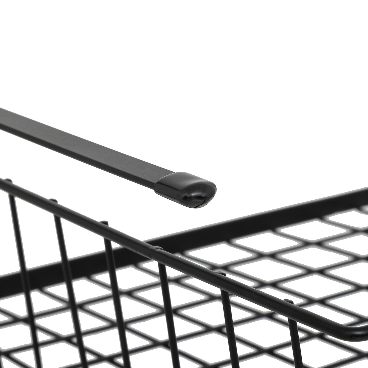 Prateleira preta met&aacute;lica suspensa para arruma&ccedil;&atilde;o