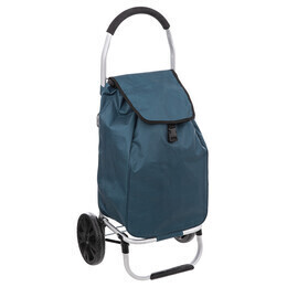 Carrinho de compras dobr&aacute;vel azul