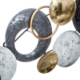 Decora&ccedil;&atilde;o mural ART D&Eacute;CO em metal 41x93cm