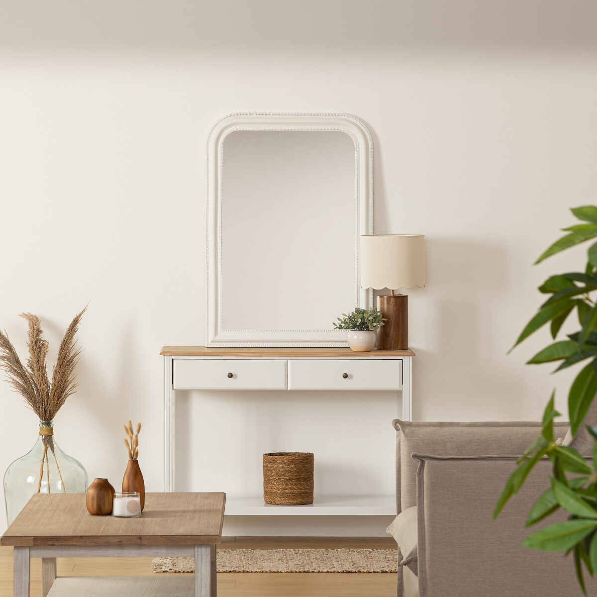 Espelho de parede AD&Egrave;LE branco