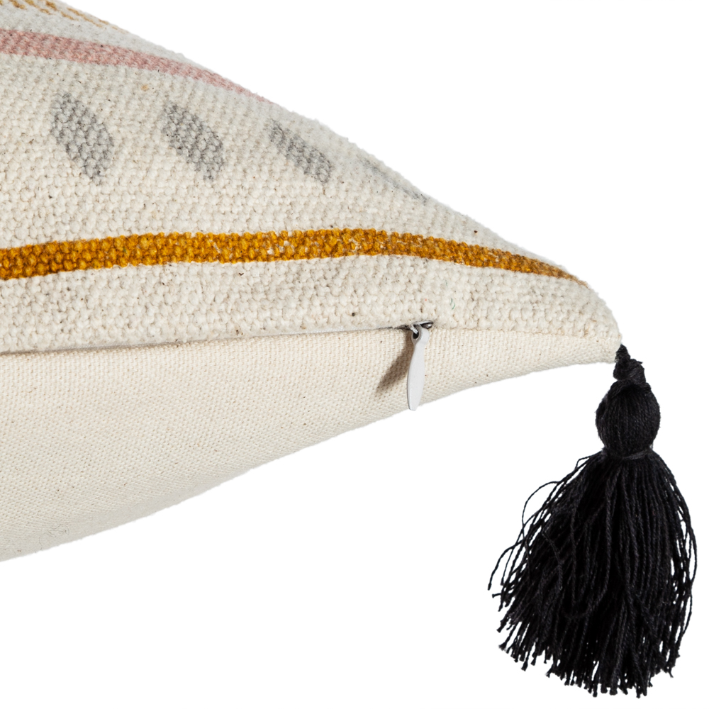 Capa para almofada RISCAS com pompons 40x40cm