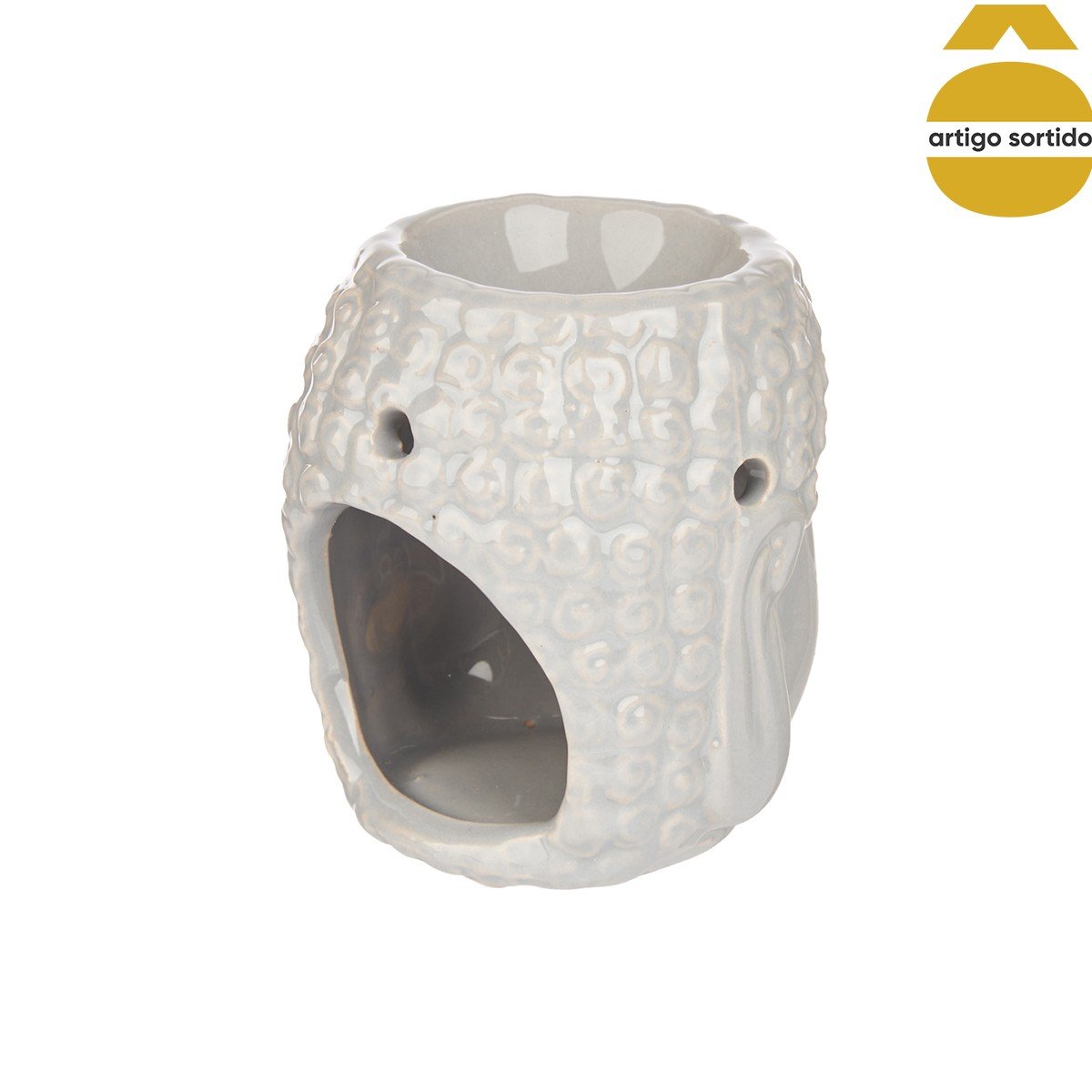 Queimador buda em cer&acirc;mica