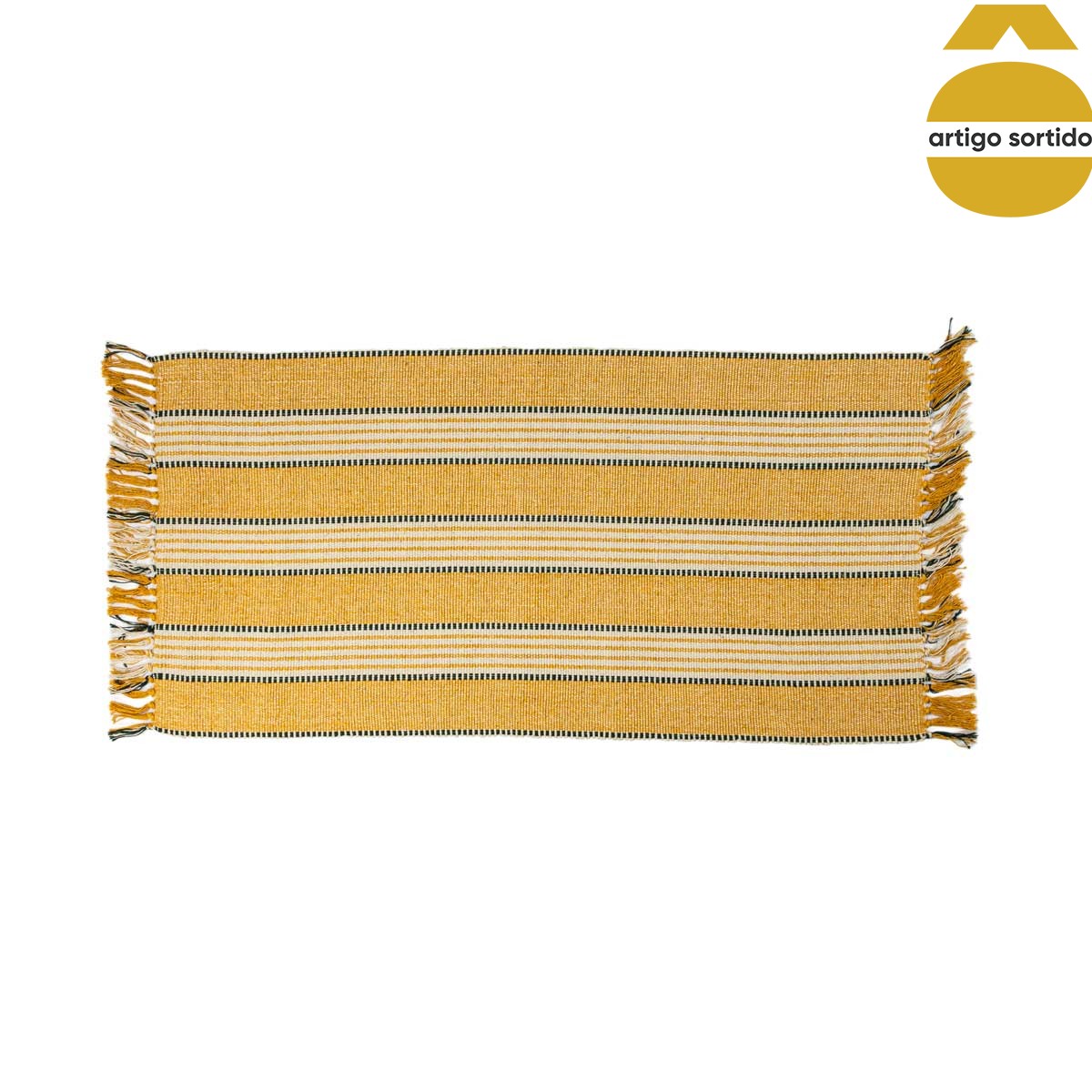 Passadeira FLOW 100% algod&atilde;o reciclado 60x200cm