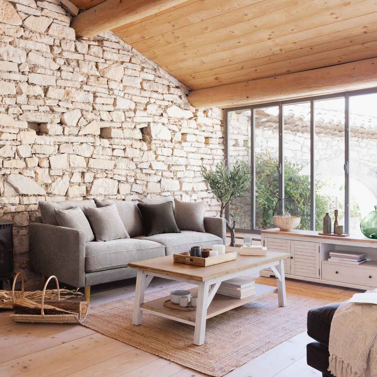 Mesa de centro OLBIA em madeira acácia