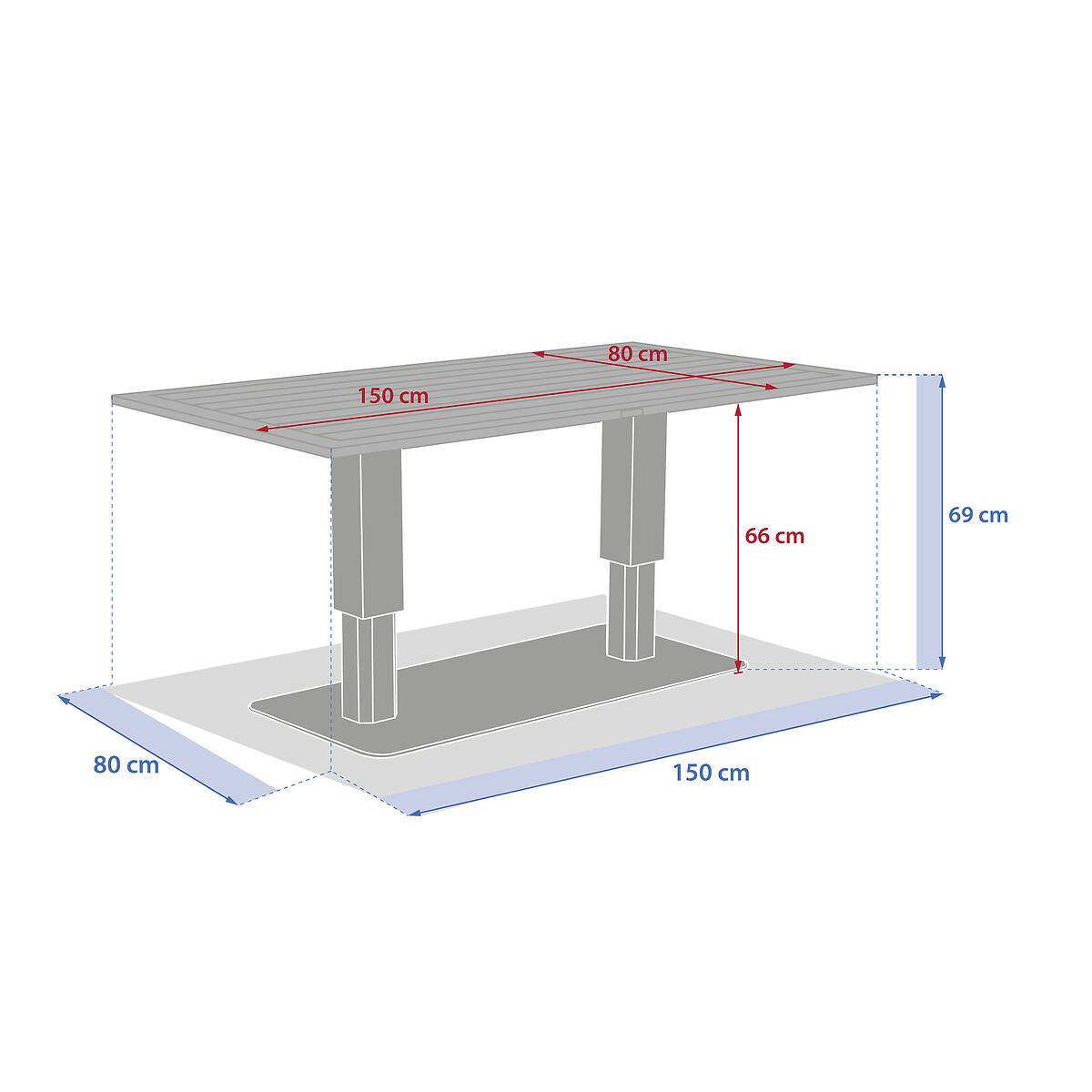 Mesa de centro SALIMIA elev&aacute;vel bege