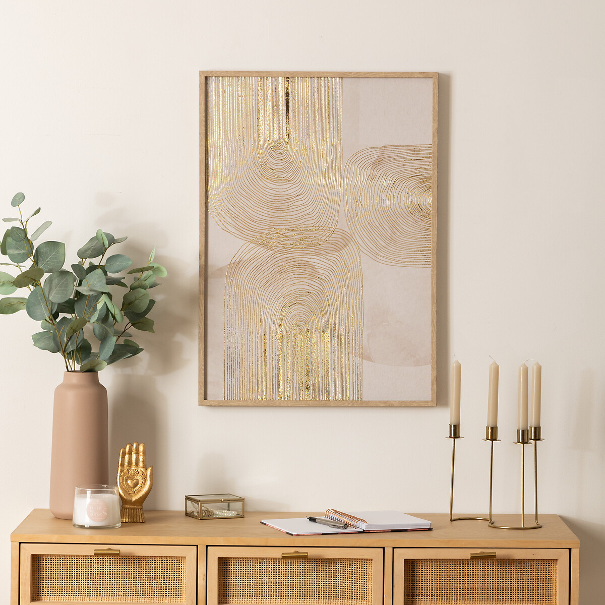 Quadro decorativo ELIN dourado 50x70cm