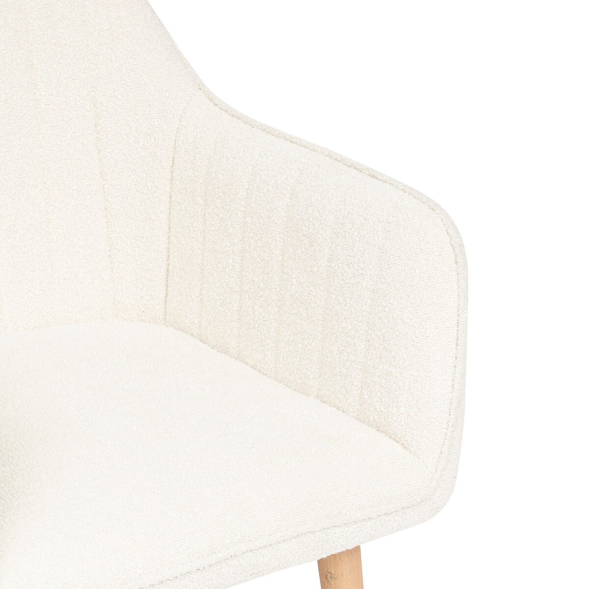 Cadeira VISOCA branca em boucl&eacute; 60x57x83,5cm