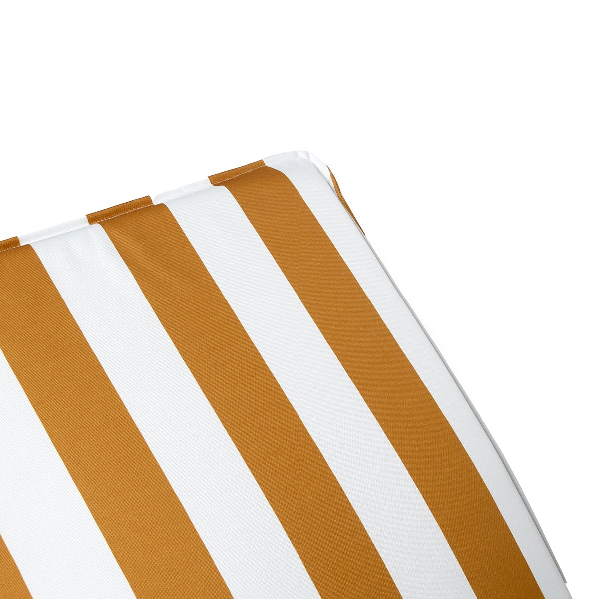 Coxim para espregui&ccedil;adeira riscas branco e amarelo