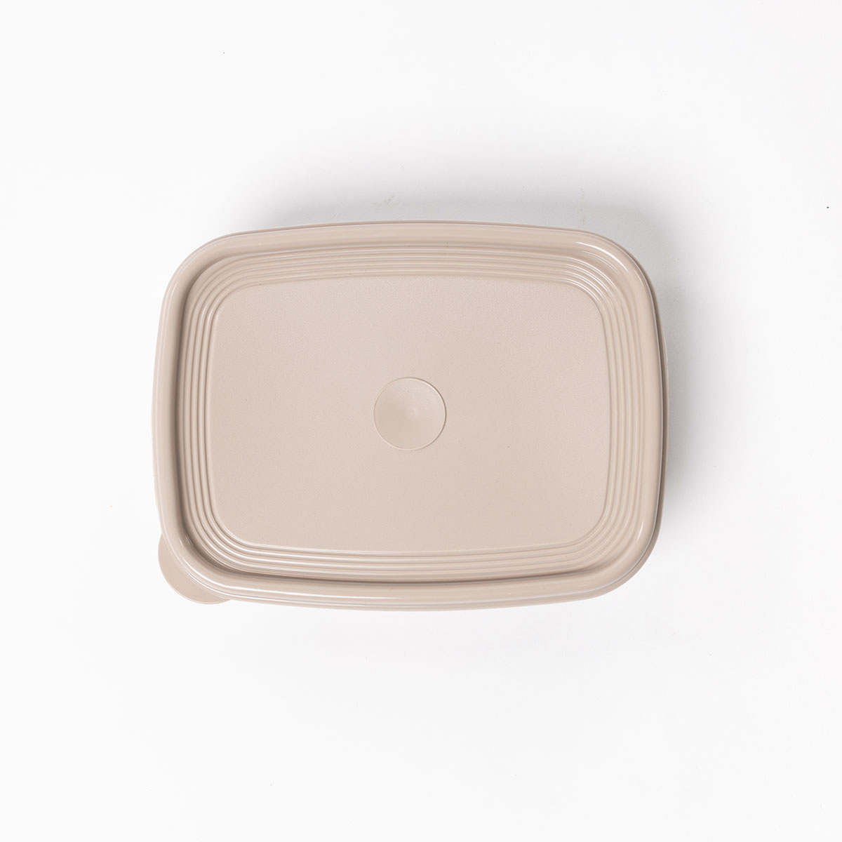 Caixa rectangular com tampa bege 0,8l