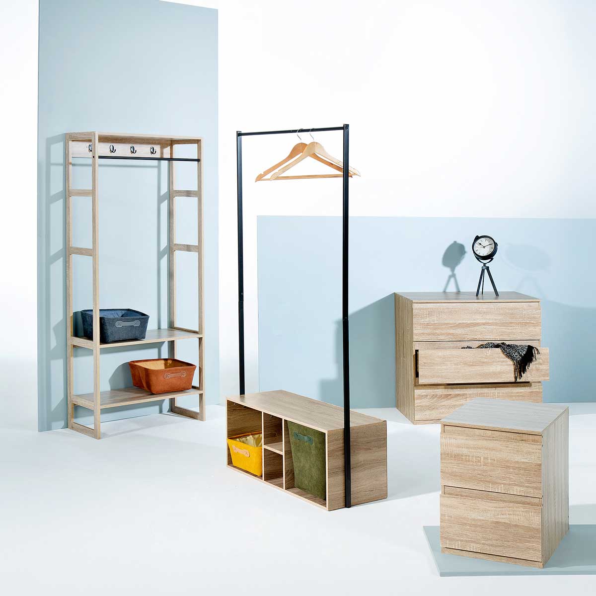 M&oacute;vel de arruma&ccedil;&atilde;o DOLO bege com 2 gavetas