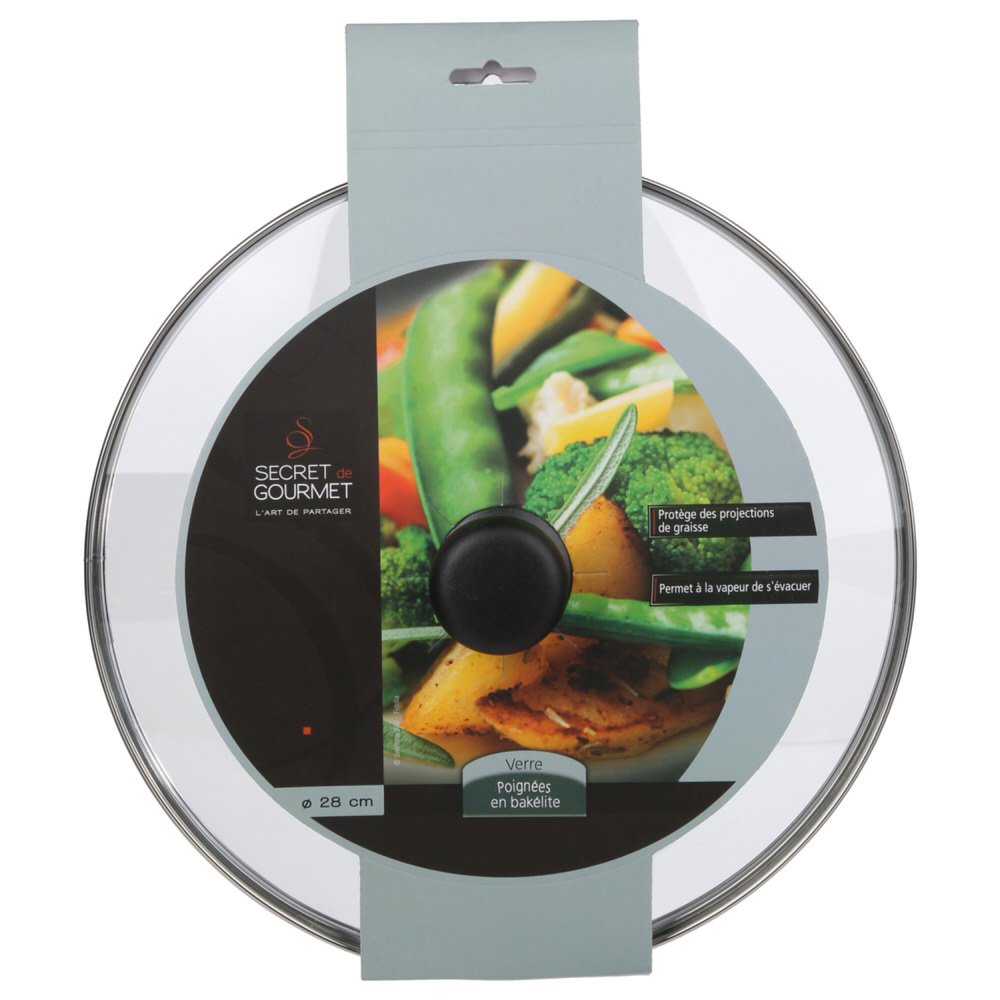 Tampa em vidro para caçarola 28cm
