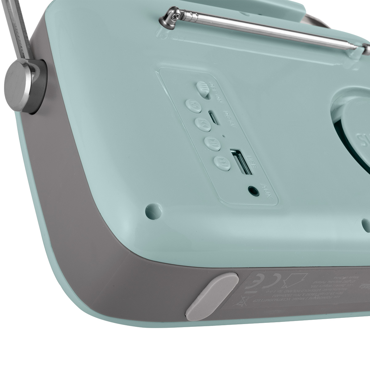 Rádio VINTAGE CUISINE menta com bluetooth