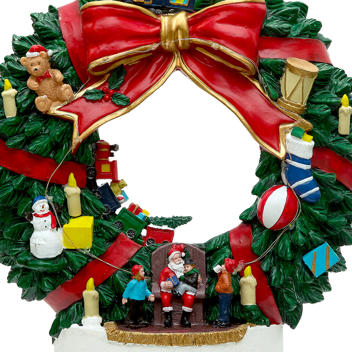 Aldeia Coroa De Natal Com Comboio