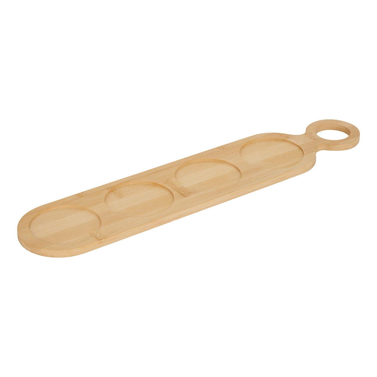 Conjunto de 4 ta&ccedil;as OCEANIA com t&aacute;bua em bambu