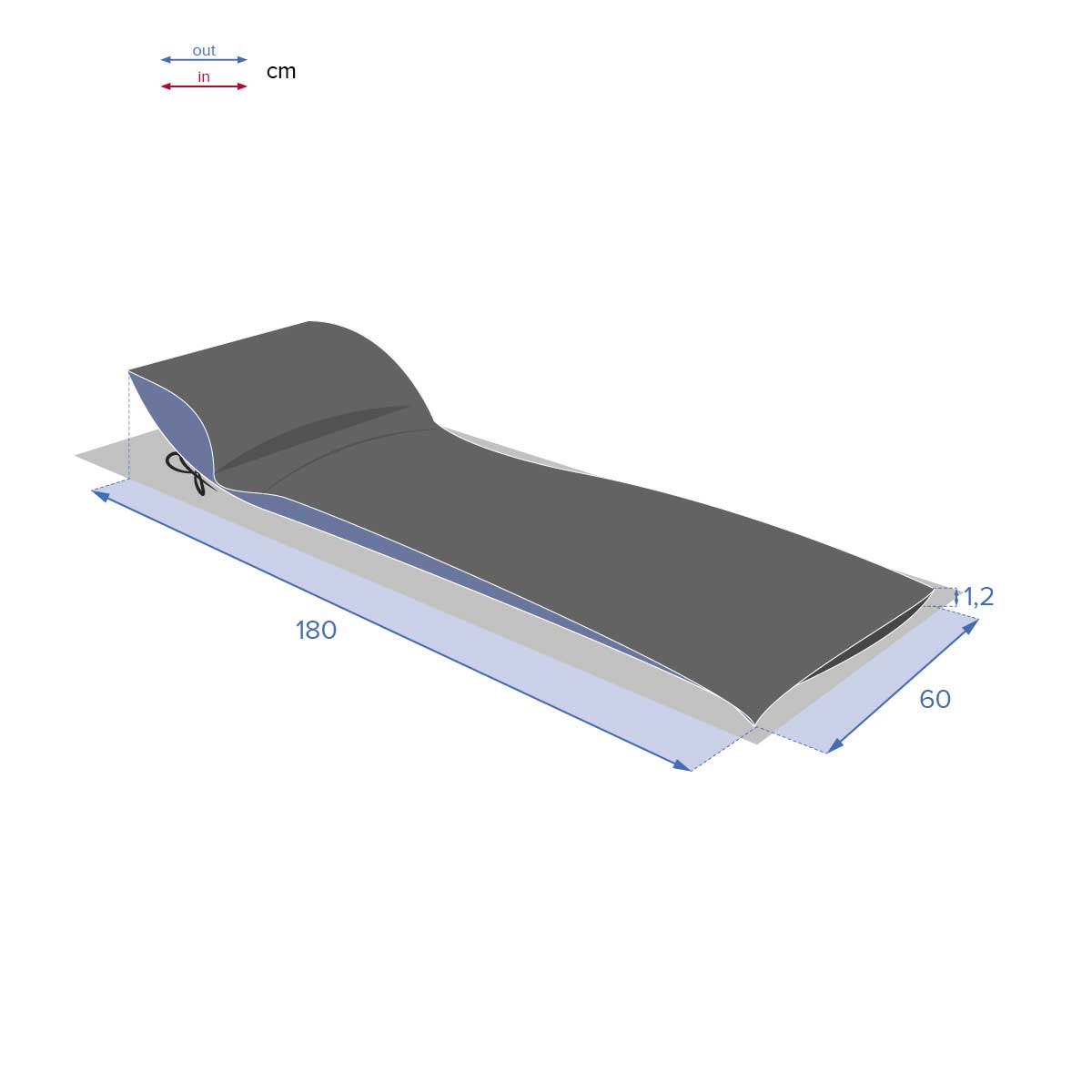 Coxim imperme&aacute;vel para espregui&ccedil;adeira cinza ard&oacute;sia