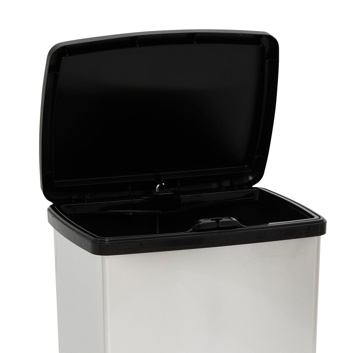 Balde Do Lixo Prateado SoftClose 50L