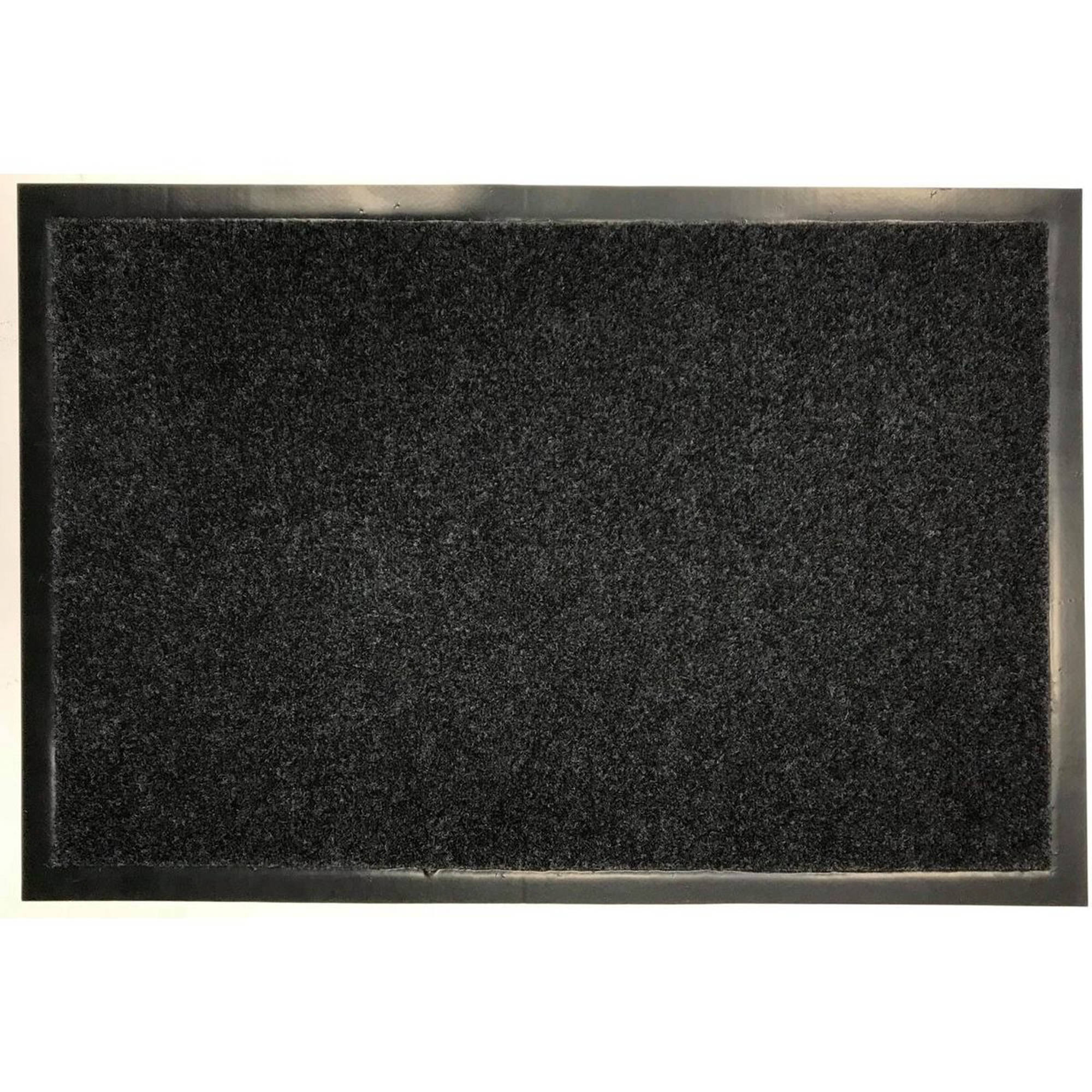 Tapete de entrada cinza escuro 60x80cm